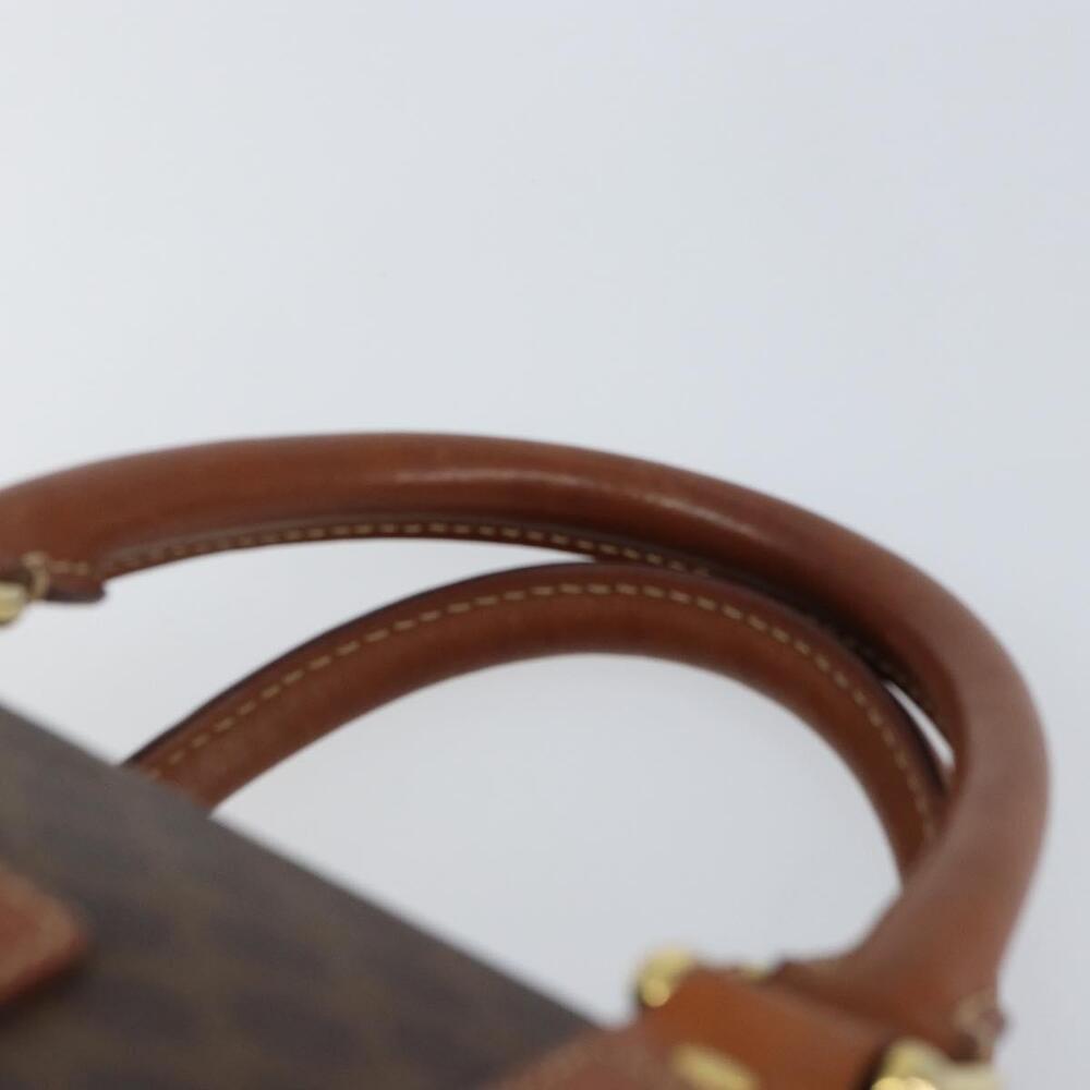 CELINE Macadam Canvas Hand Bag PVC Leather Brown Gold Auth ka572 - Picture 8 of 16